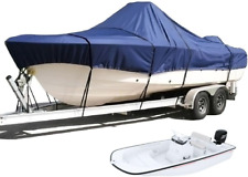 Trailerable Boat Cover Whaler Style Fishing Skiff Boats Tri-hull Flat Front Cen