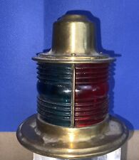 Vintage Boat Bow Light Brass-bronze Green Red See Photos