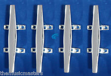 4x Chrome 6 Cleat Boat Marine Dock Raft Anchor Line Hq Rope Holder Tie-down