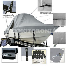 Ranger 240 Bay Cc Center Console T-top Hard-top Fishing Boat Cover Grey