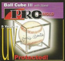 1 Baseball Square Cube Uv Protection Display Case Holder With Built In Stand