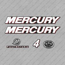 Mercury 4 Hp Four Stroke Outboard Engine Decals Sticker Set Reproduction 4hp