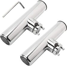 2pcs Stainless Clamp On Fishing Rod Holder For Rails 78 To 1marine Fishing