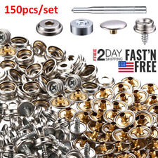 152pcs Stainless Steel Boat Marine Canvas Snap Cover Button Socket Fastener Kit