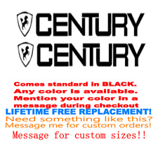 Pair Of 4.5x28 Century Boat Hull Decals. Marine Grade. Your Color Choice.22