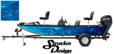 Graphic Pontoon Blue Wrap Musky Fishing Bass Boat Abstract Fish Decal Us Vinyl