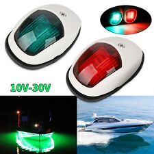 2x Waterproof Red Green 8 Led Navigation Lights Boat Pontoon Marine Bow Lamp