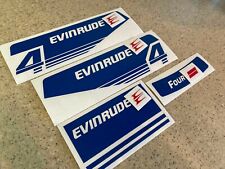 Evinrude Outboard Vintage Decal Kit 4 Hp Die-cut Free Ship Free Fish Decal