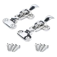 2x Stainless Steel Boat Locking Toggle Latch Case Latch Clamp Clips With Screws