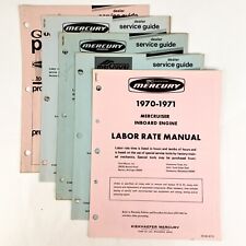 Vintage Original 1970 71 74 75 76 Mercury Mercruiser Labor Rate Manuals