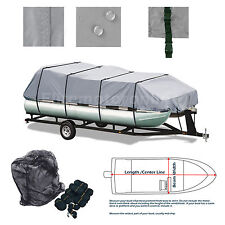 Heavy Duty Trailerable All Weather Pontoon Boat Storage Cover Fits 25- 28 L