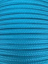 12 X 97 Ft. Double Braid-yacht Braid Nylon Rope. Neon Turquoise. Limited Run