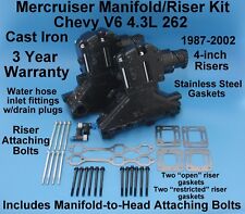 Mercruiser V6 Marine Exhaust Manifold 4 Elbow Kit 1987-2002 99746a17 807988a2