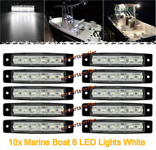 10 Pcs Marine Boat Led Deck Courtesy Lights Waterproof White Stern Transom Light