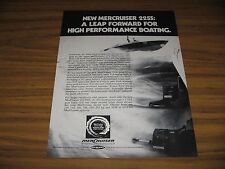 1974 Print Ad Mercruiser 2255 Motor For High Performance Boating