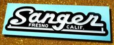 Sanger Boats Fresno Calif Vintage Style 60s-70s Emblem-style Sticker Decal