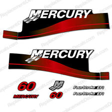 Mercury 60hp 4-stroke Efi Decal Kit Red Outboard Motor Stickers Decals 60 Four