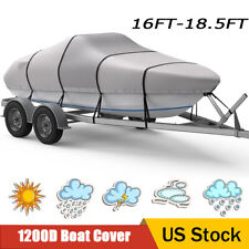 1200d Trailerable Boat Cover Heavy Duty Boat Cover Fit 16-18.5 V-hull Bass Boat