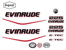 Evinrude E-tec 225hp Outboard Replacement Decals For White Cowl