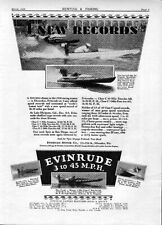 1929 Evinrude Outboard Engine Motor Boat Race Speedtwin Blue Streak Ad 6407