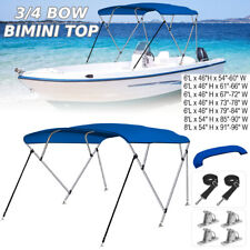 Bimini Top 3 Bow 4 Bow Boat Cover 54-96 Wide 6ft 8ft Long With Rear Poles New