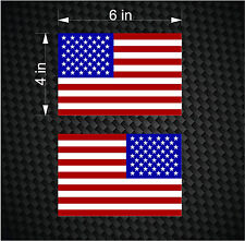 2 Digital 6 American Flag Usa Mirrored Vinyl Decals For Boat Truck Car Sticker