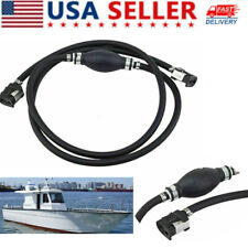 Fuel Line Assembly With Primer Bulb Steel Hose Clamps Marine Outboard Boat Motor