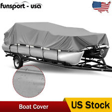 Heavy Duty 21-24ft Long Beam Width 102 Pontoon Boat Cover Peva Waterproof Us