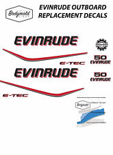 Evinrude E-tec 50hp Outboard Replacement Decals For White Cowl