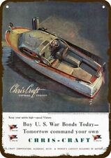 1944 Chris Craft Express Cruiser Boat Vintage Look Decorative Replica Metal Sign