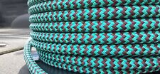 916 X 25 Ft. Double Braid-yacht Braid Polyester Rope Hank. Turquoiseburgundy.