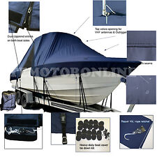 Aquasport 2300 Center Console T-top Hard-top Fishing Storage Boat Cover Navy