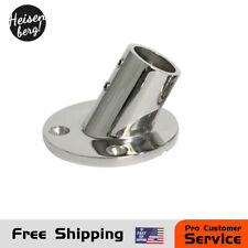 Boat Marine 316 Stainless Steel 60 Degree 78 Round Base Hand Rail Fitting New