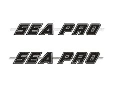 2 Sea Pro Stripes Decals Sticker Emblem Yacht Skipper Fishing Ski Sea Pro Boat