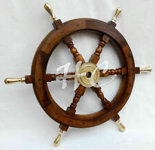 24 Maritime Boat Ships Captains Nautical Beach Ship Wheel Wooden Steering Wheel