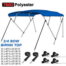 Boat Bimini Top 3 Bow 4 Bow Canopy Boat Cover 6ft 8ft Long With Free Clips
