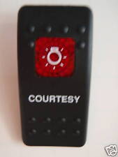 Actuator Courtesy Light Black 1 Red Lens Fits Carling Contura Rocker Switch V1d1