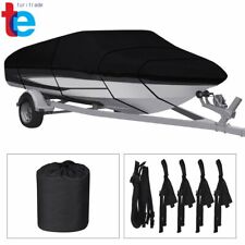 Waterproof V-hull Tri-hull Runabout Heavy Duty Boat Cover Trailerable Fishing