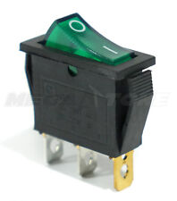 1pc Spst Onoff 3 Pin Rocker Switch W Green Neon Lamp. 20a125vac. Usa Seller