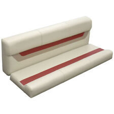 Wise Pontoon Boat Bench Cushions 3403-1873 55 Inch Off White Red