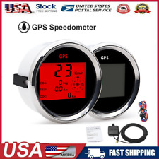 85mm Gps Speedometer Digital Lcd Odometer Gauge Black For Car Truck Boat Marine