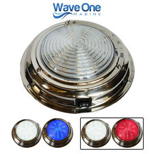 Wave One Marine 7 Stainless Led Boat Rv Dome Light Dual Color White Red