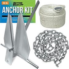 Heavy Boat Anchor Kit 13 Lb Fluke Anchor With Anchor Chain And Boat Anchor