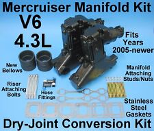 Mercruiser V6 4.3l 2005-up Exhaust Manifold Riser Kit 864612t02 864309t02