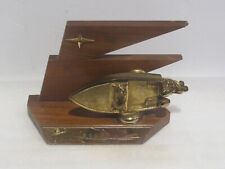 Vintage 1960s Strange W. O. A. Flip Racing Boat Trophy Twin Outboard Star Rare