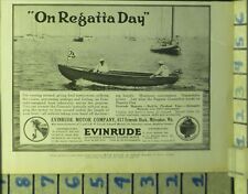 1917 Evinrude Outboard Boat Motor Nautical Regatta Race Sail Sport Ad Bd53
