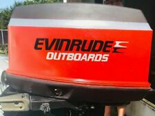 2 Pack Evinrude Outboard Black And Grey Decals Stickers Graphics.