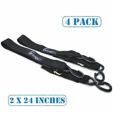Boat Trailer Transom Tie-down 4 Pack 24 Adjustable Safety Straps 1200 Lbs