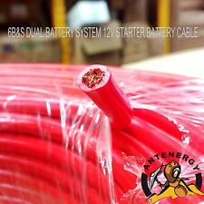 6 Bs Single Core Cable Dual Battery System 12v 5metres Red Cover 6bs Bs New
