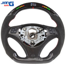 Led Carbon Fiber Suede Steering Wheel Bmw E90 05-12 E92 E93 M3 328i 335i 135i
